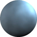 image of blue sphere with realistic lighting